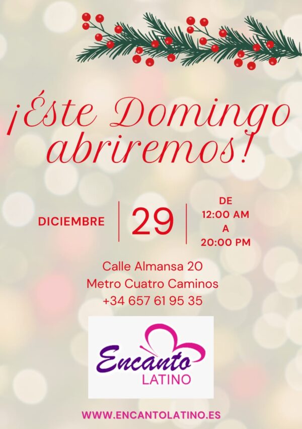 Abrimos este domingo 29/12 y te esperamos ...